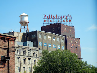 Old mill factory ruins in downtown Minneapolis, Minnesota