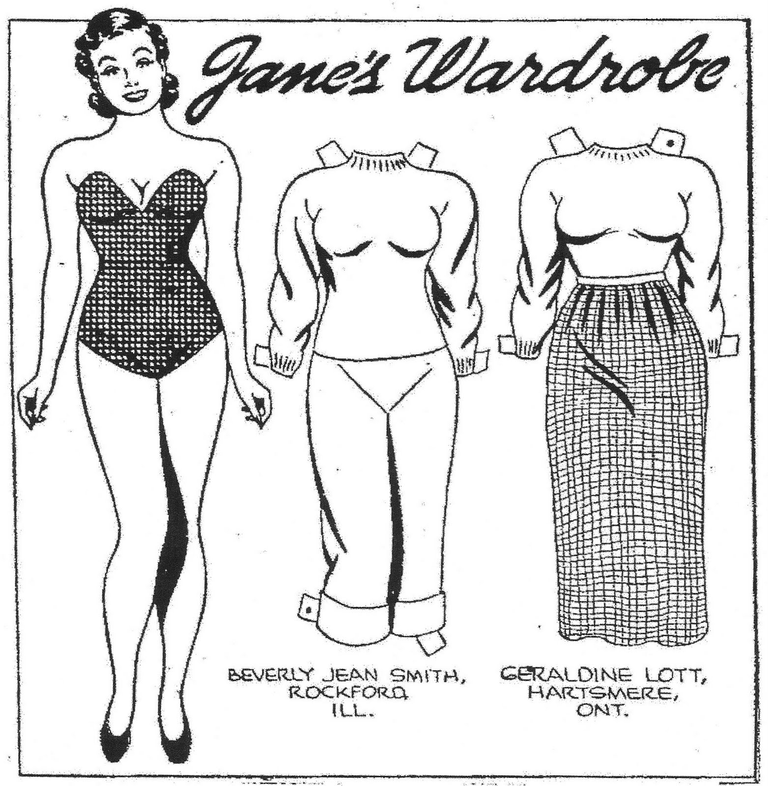 1950 paper dolls