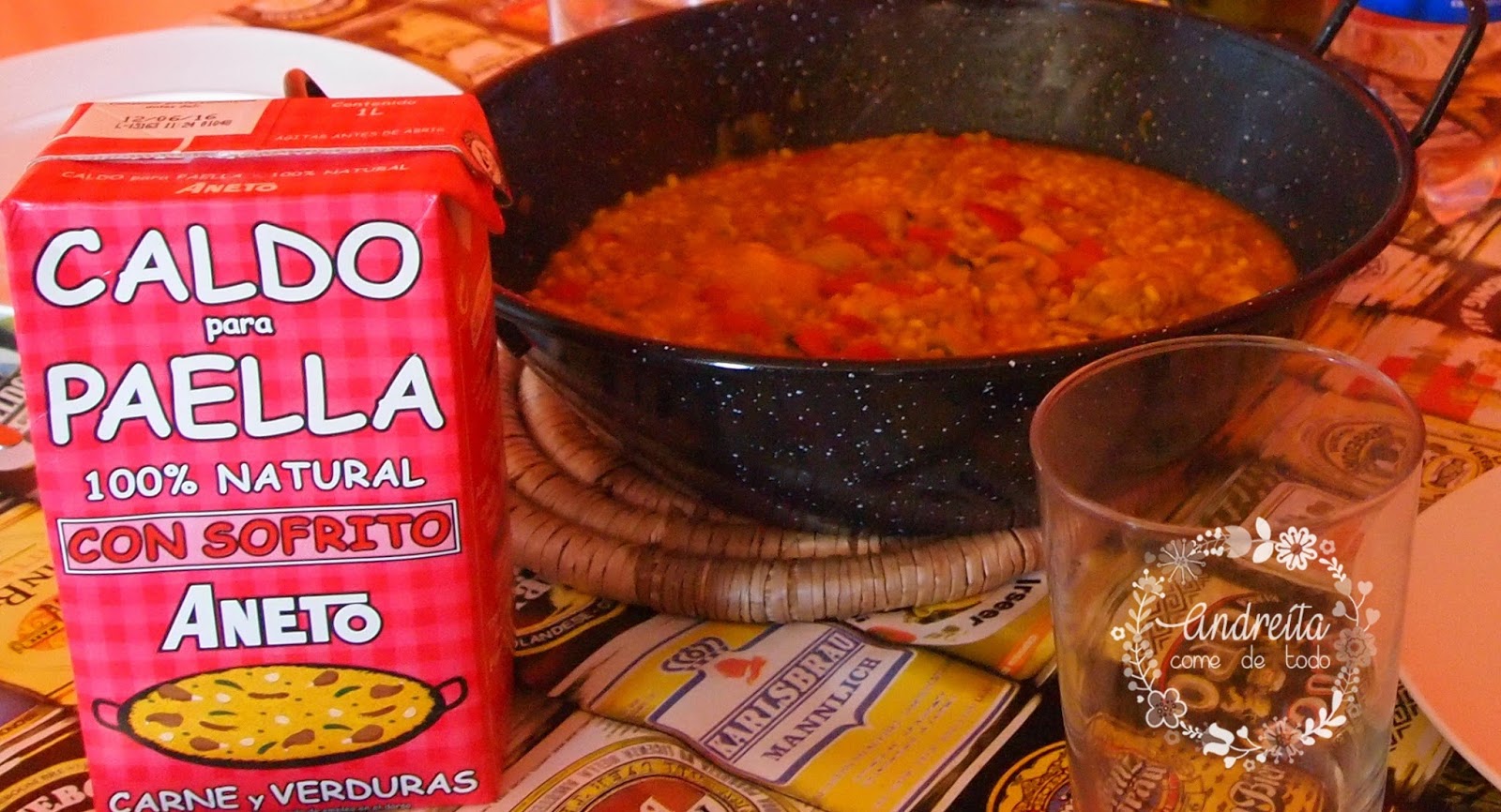 Paella de carne Andreíta come de todo