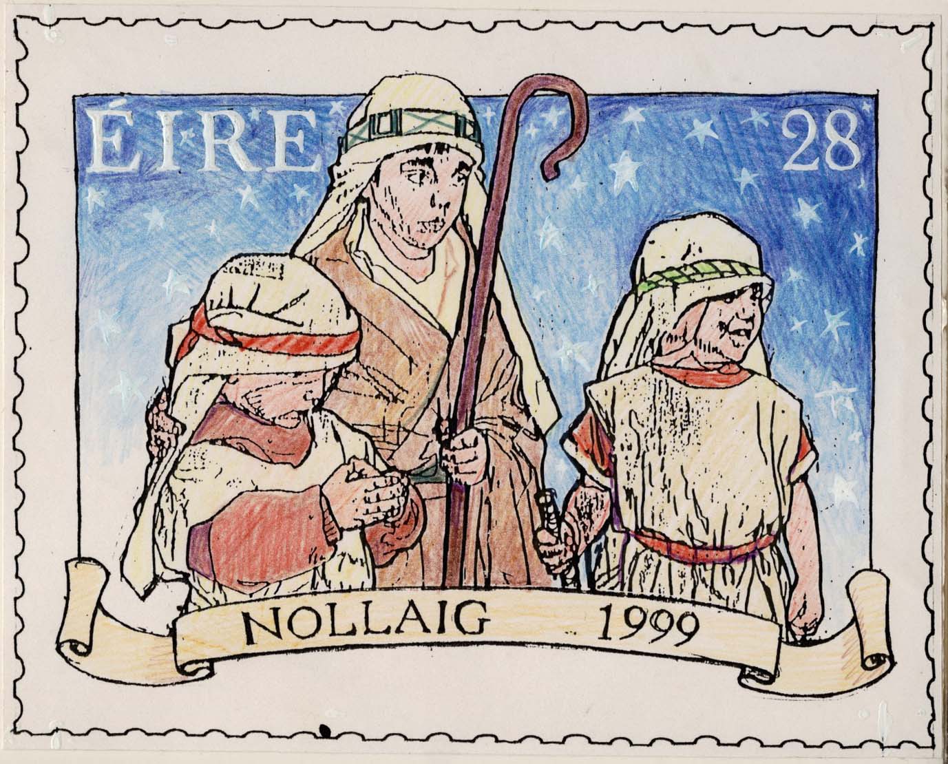 PJ Lynch Gallery Nativity Stamps from 1999
