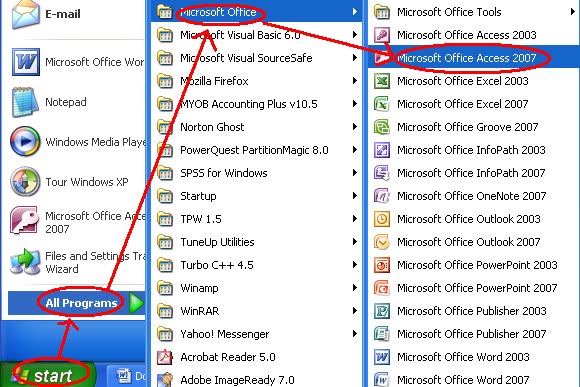 Cara Apapun Tutorial Access 2007