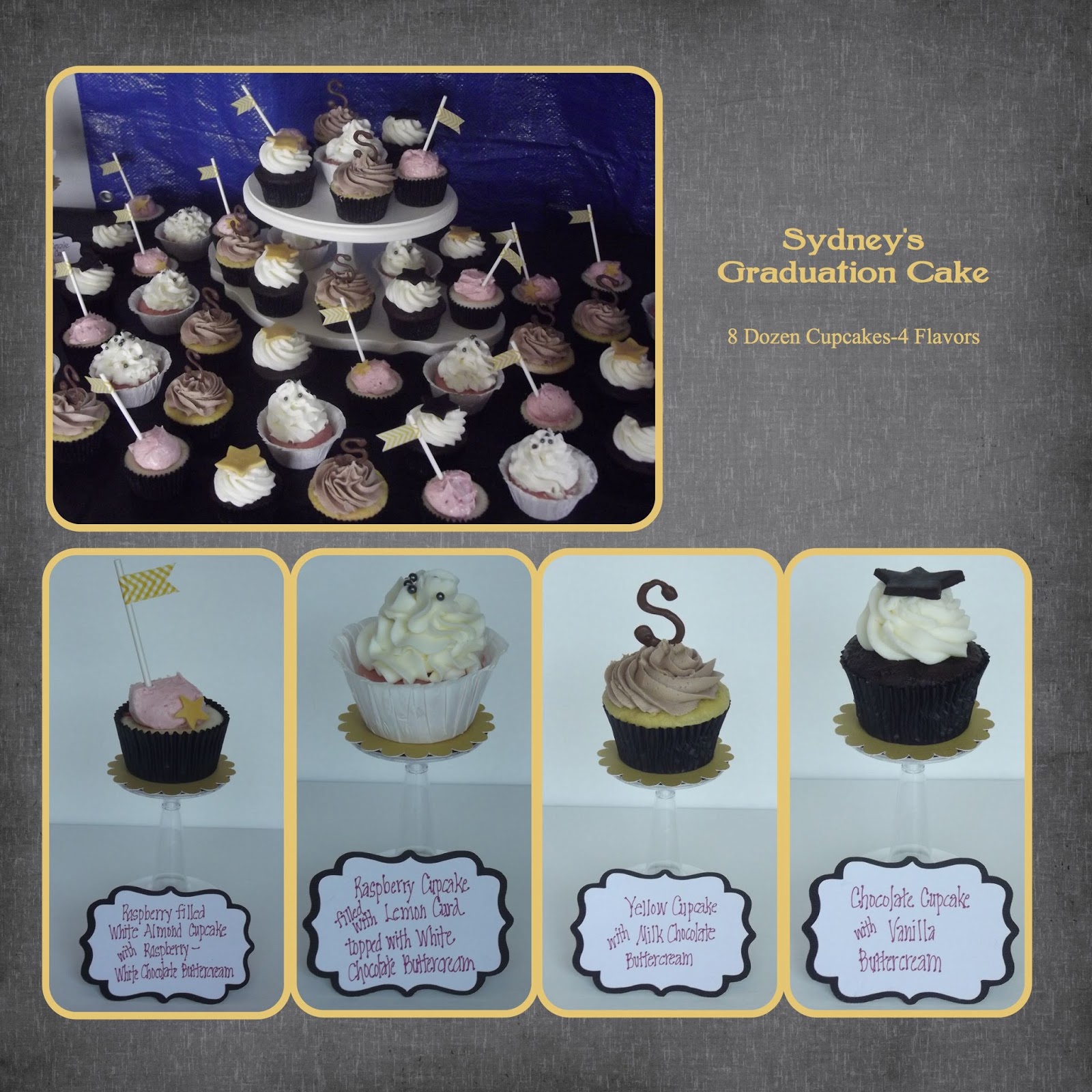 Le Mie Cose Favorites Sydney's Graduation Cake Black, Gold, Stars