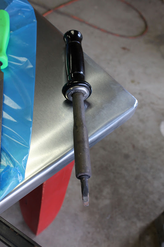 VanHook & Co. Topping a table with zinc sheet metal