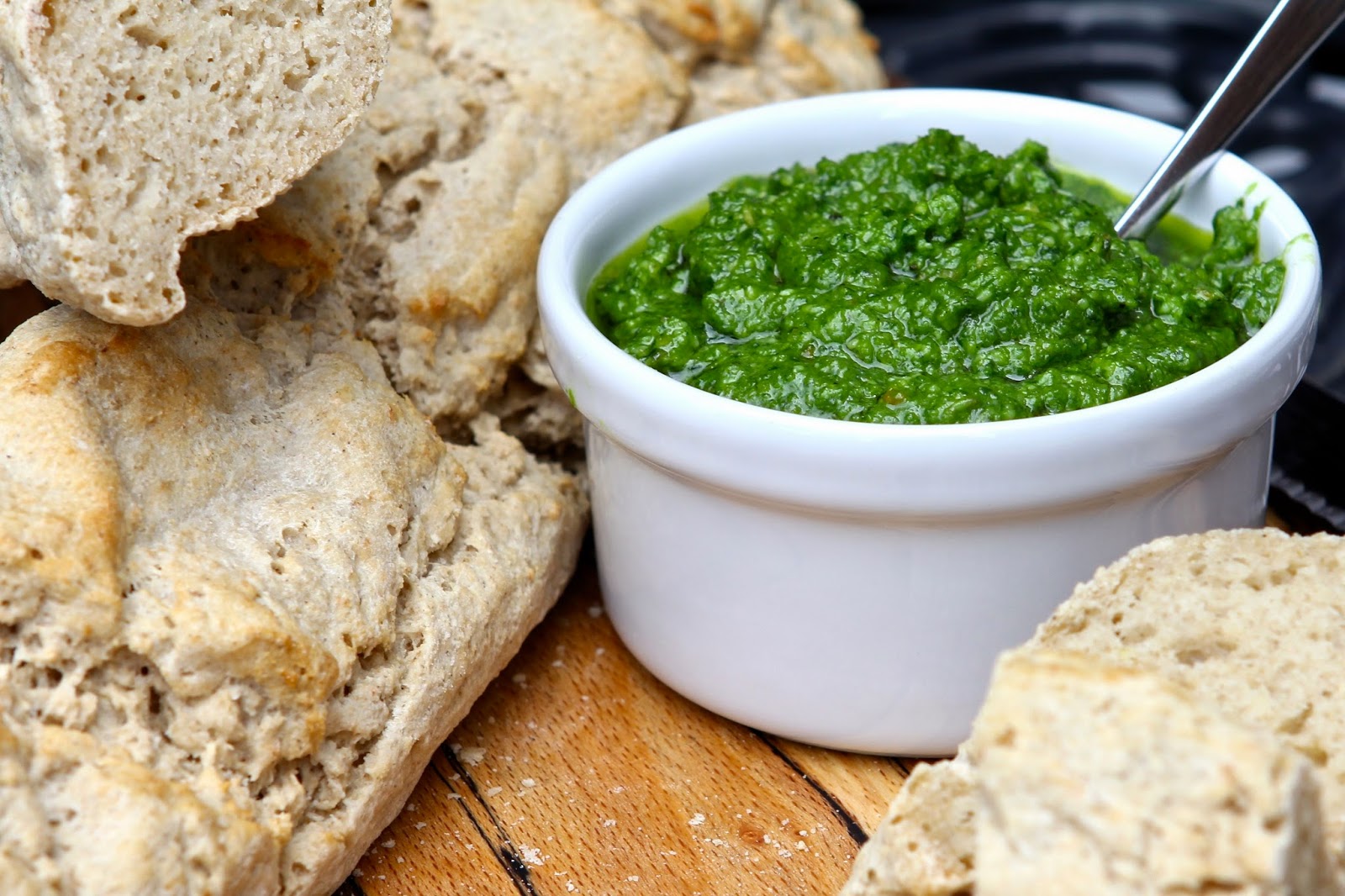 Gluten Free Alchemist Gluten Free Baguette and Beautiful Basil Pesto