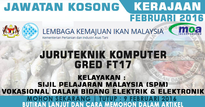 Jawatan Kosong Juruteknik Komputer Ft17 Lkim Sabah Jawatan Kosong Terkini Negeri Sabah