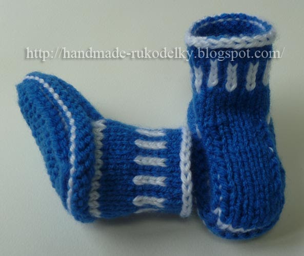 MY HAND MADE STUFF - MOJE RUKODELKY: Simple Knitted Booties/Slippers For Baby...