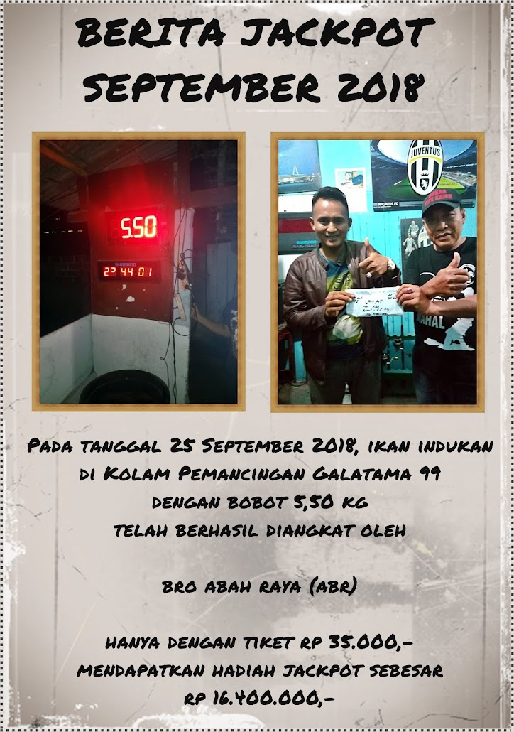 PEMENANG JACKPOT SEPTEMBER 2018