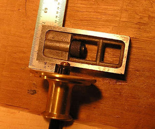 Sewing machine table hinge measuring 2