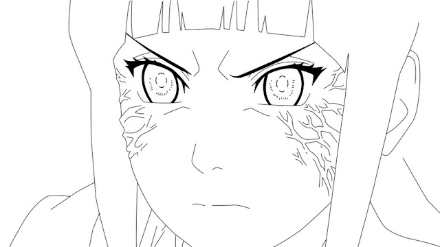 Naruto Shippuden Hinata Hyuga Byakugan Para Dibujar