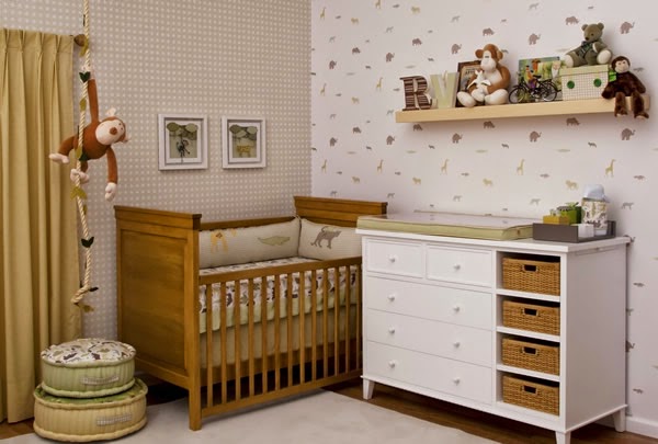 Decora??o de quarto de bebe com papel de parede Decoracao Xadrez Para Quarto De Bebe ~ Decora??o de quarto de bebe com papel de parede