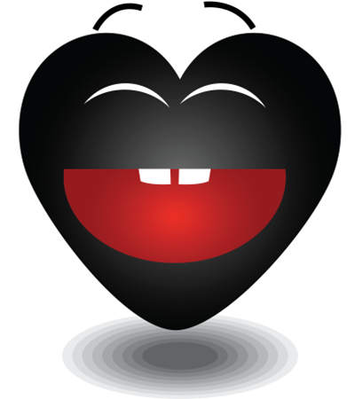 Black heart emoticon