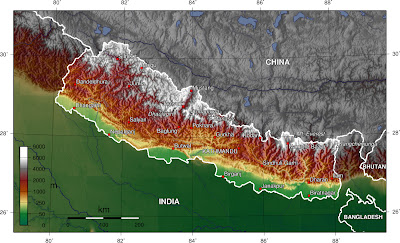 Map of Nepal 