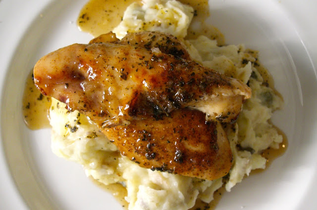 dinner chicken with lemon and caper mashed potatoes