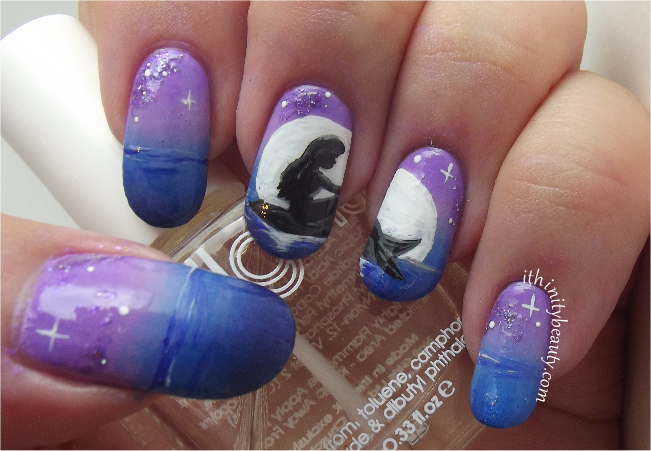 The Little Mermaid Nails - Freehand IthinityBeauty.com Nail Art Blog The Little Mermaid Nails - Freehand - The Little Mermaid Nails - Freehand IthinityBeauty.com Nail Art Blog