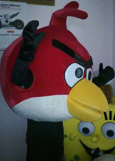 Red Angry Bird Rp. 1.600.000,- harga belum termasuk onkir Karakter Angry Bird, kostum badut bandung, badut karakter