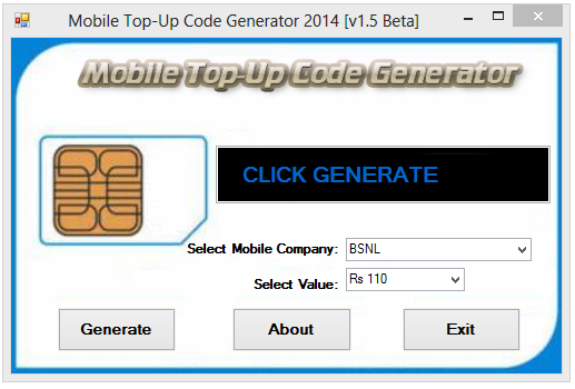 free bsnl recharge code generator software 11