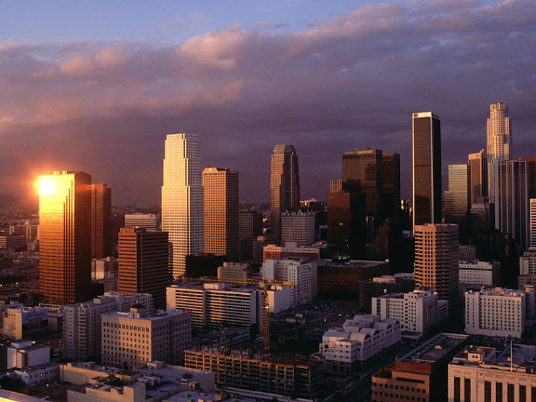 City of los Angeles  at dusk