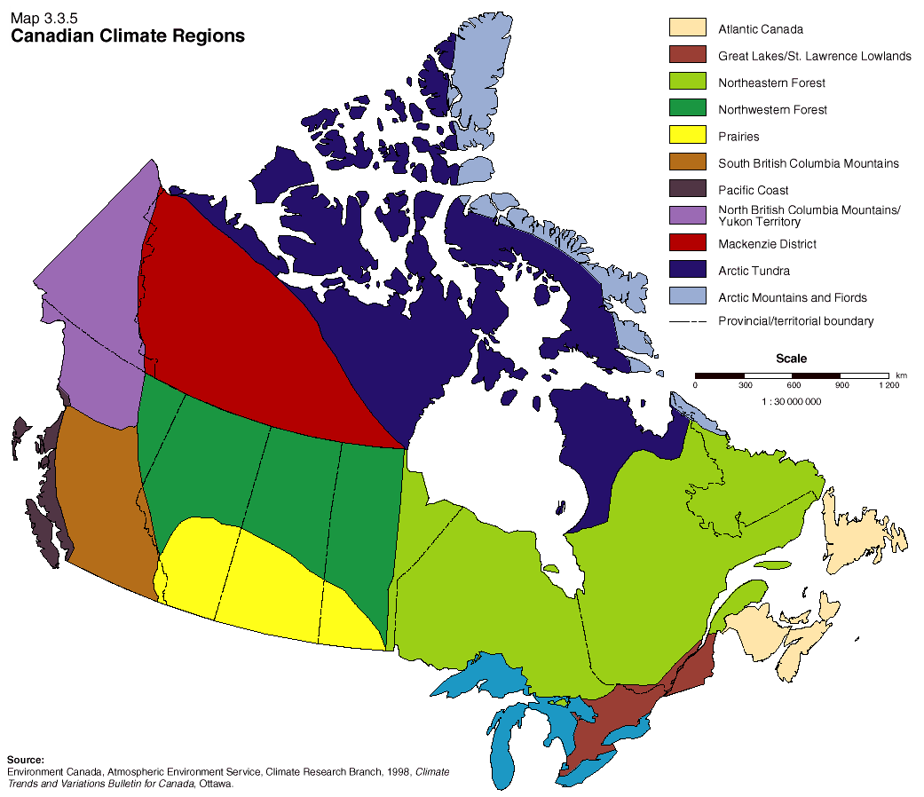 Climate Maps United States and Canada - Free Printable Maps