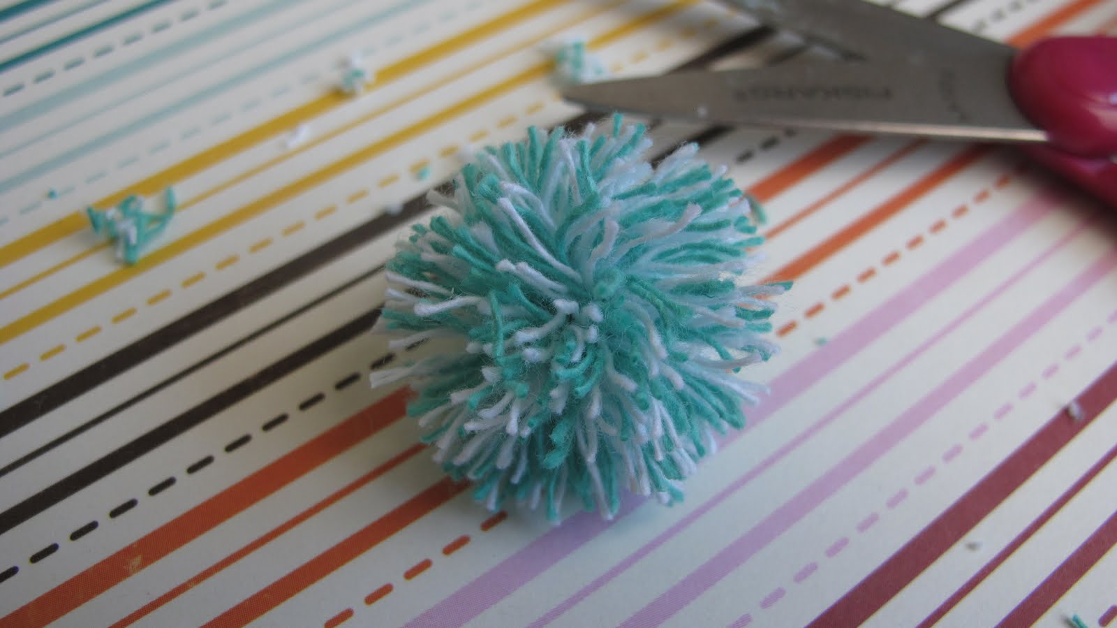 Crafty Theresa D Twine Pom Pom Ball Tutorial