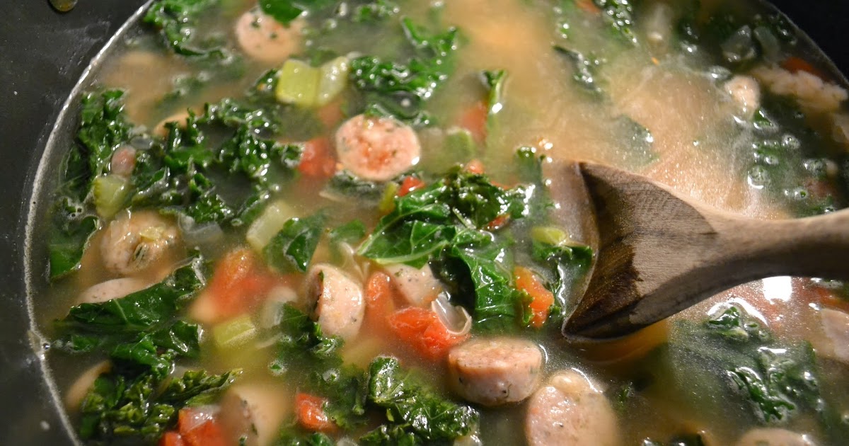  White Bean Kale Soup with Chicken Sausage