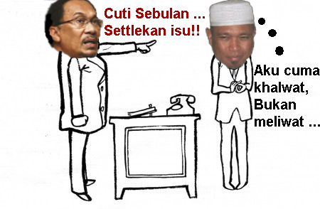 Anwar mengarahkan Ketua Penerangannya, Ustaz Dr. Badrulamin "Burit