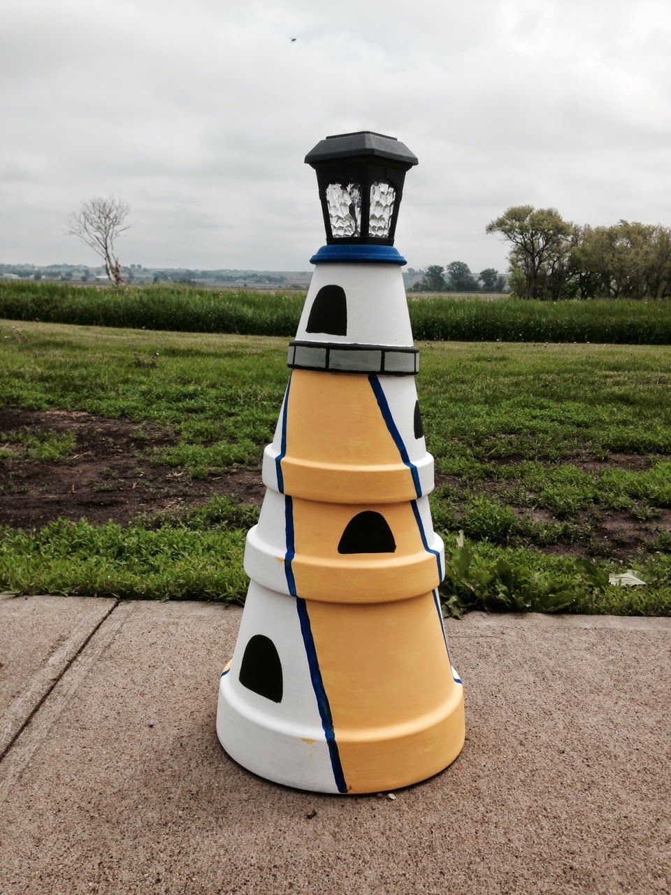 CRAFTY SATURDAY Ceramic Planter turned Lighthouse!