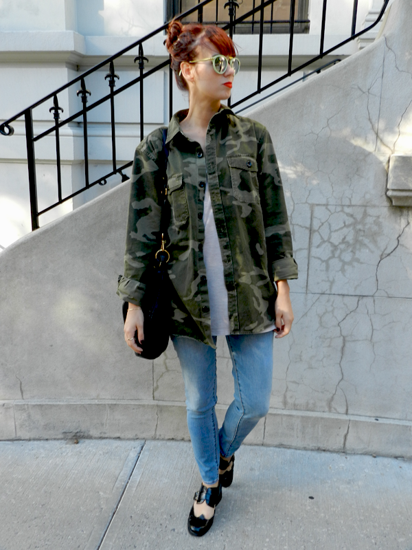 How to Wear a Camo Jacket Two Ways Fashionista New York Girl
