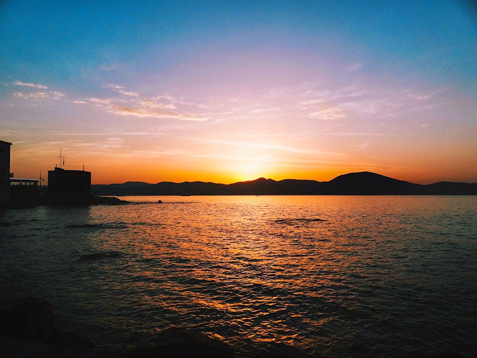 coucher de soleil Saint Tropez