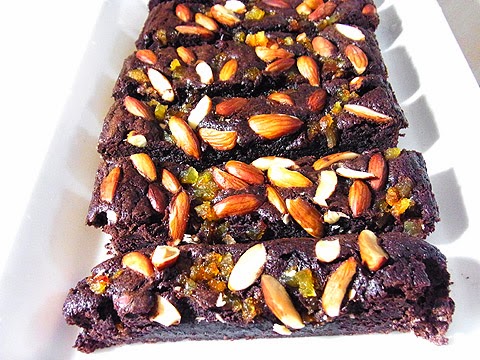 猫の手料理 歩粉のオレンジチョコブラウニーとホワイトブラウニー