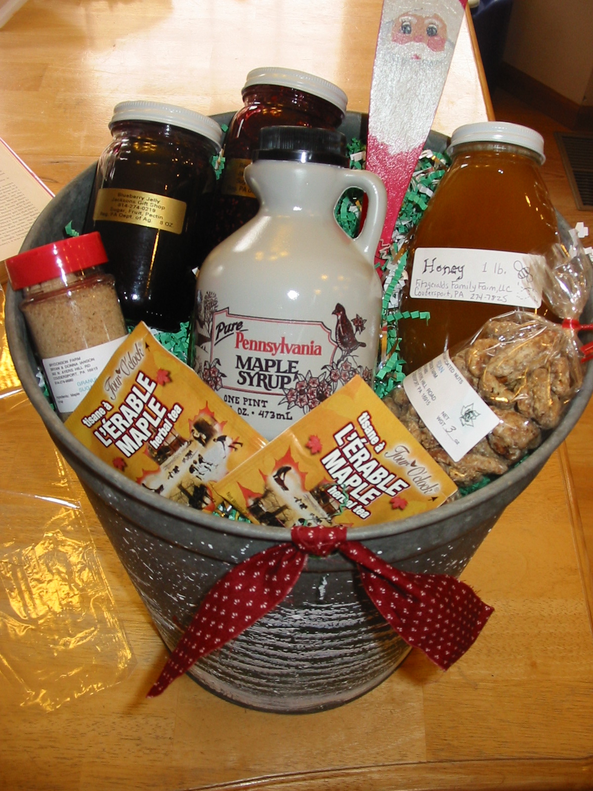 Fitzgerald's Family Farm Painted Antique Maple Bucket Gifts