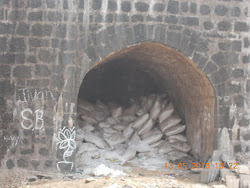 Storage  chambers in Arnala Fort Walls used by local villagers for grain storage.