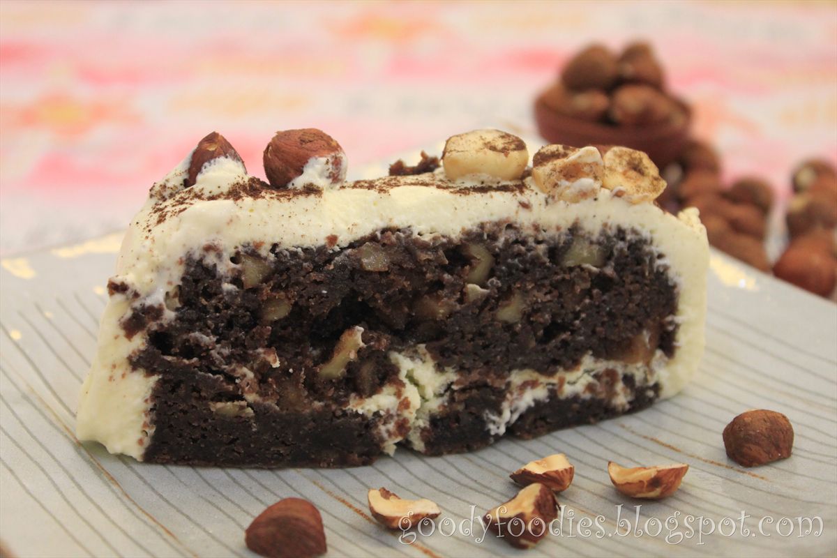 GoodyFoodies Recipe Chocolate and Hazelnut Brownie Cake GoodyFoodies Recipe Chocolate and Hazelnut Brownie Cake