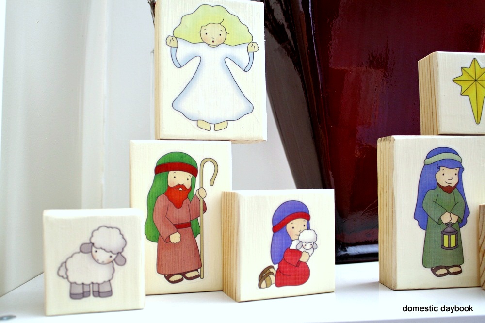 My Domestic Daybook Nativity Blocks