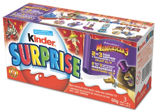 Kinder Surprise Madagascar 3 Three-Pack Box of Special Madagascar 3 themed Kinder Surprise Eggs