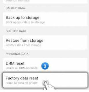 backup and reset lenovo VIBE SHOT