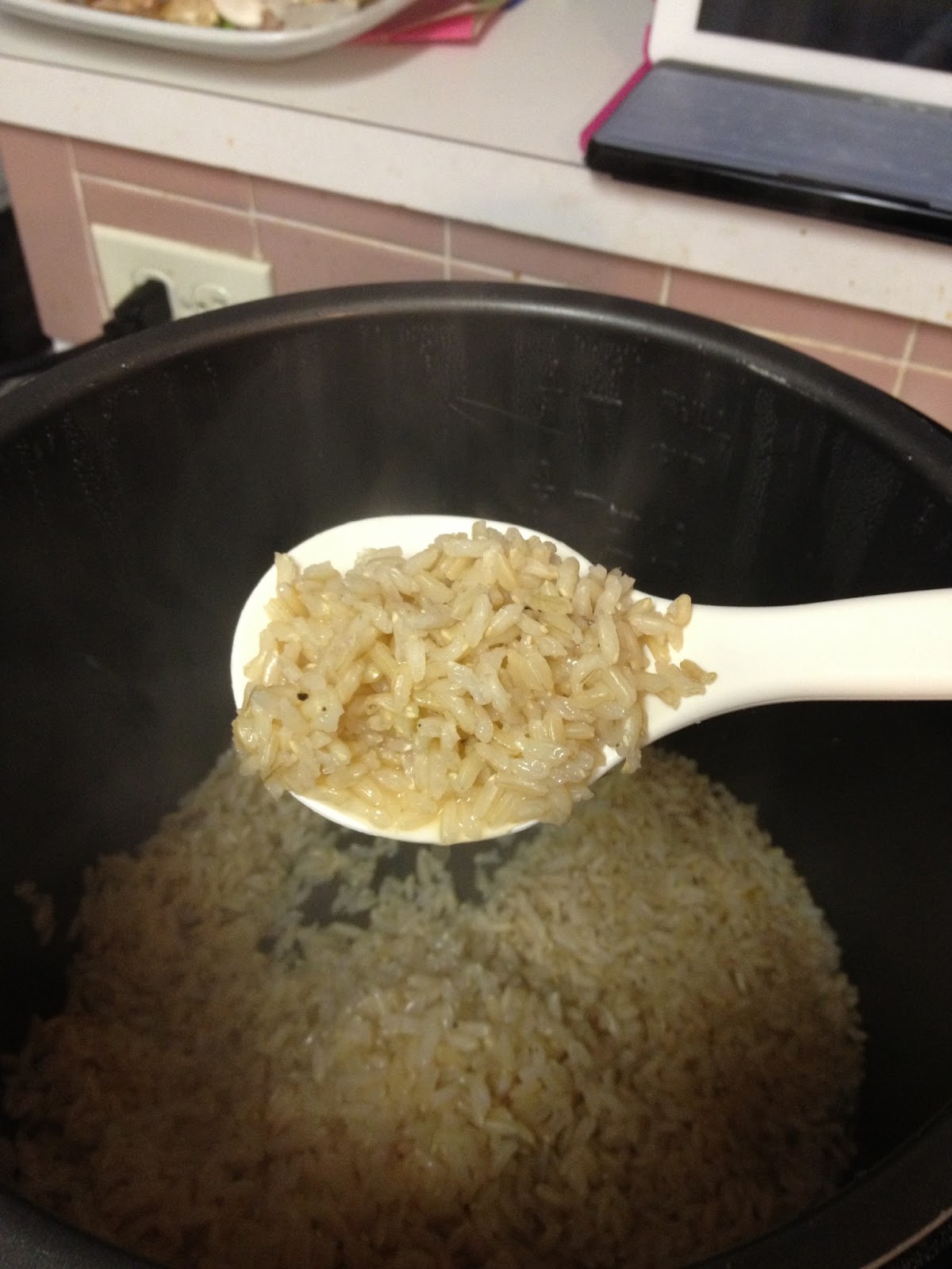 Tracy Cooks in Austin Brown Rice in the Pressure Cooker