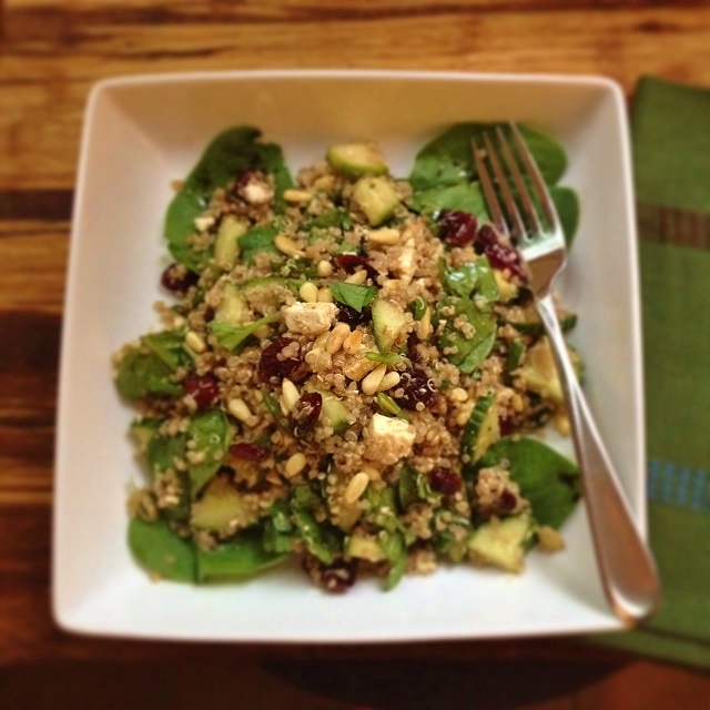 Delish Dish Cooks Quinoa Salad with Cranberries and Feta
