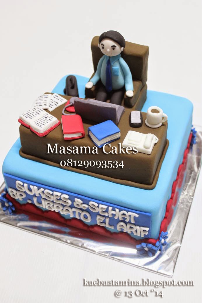 Masama Cakes Office Themed Birthday Cake For Bapak Librato