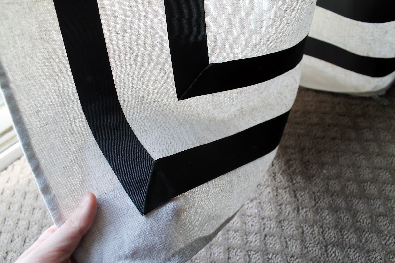 How To Our Double Trimmed Drop Cloth Curtains Chris Loves Julia