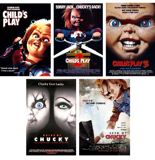 Childs Play " CHUCKY" 1,2,3,4,5 Chucky+Franchise