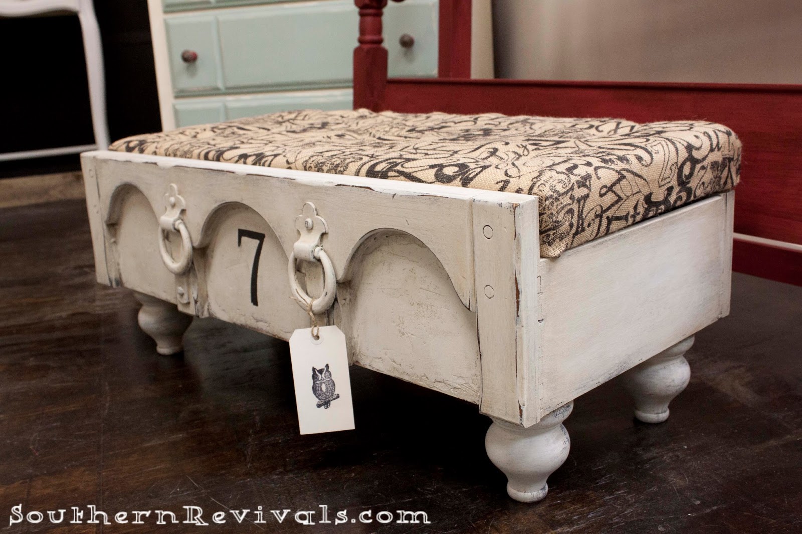 From a Chest of Drawers to a Drawer Ottoman A Drawer Revival Southern