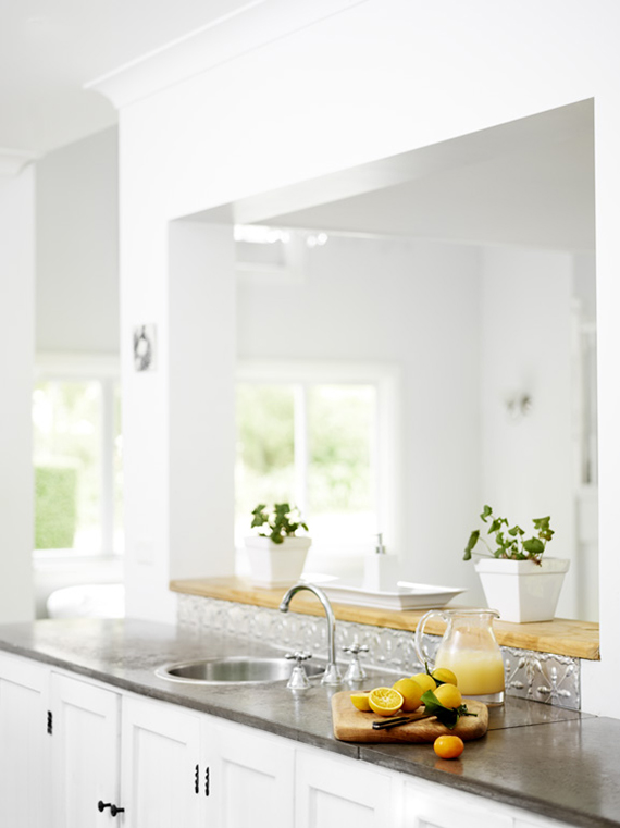 Bright kitchen with open counter. Image by Toby Scott