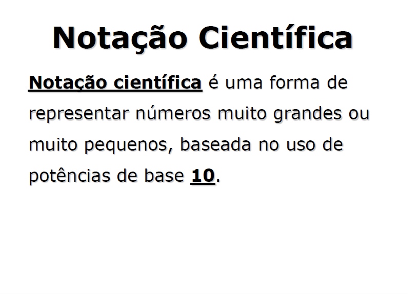 Notação Científica A notação científica é um procedimento - ppt