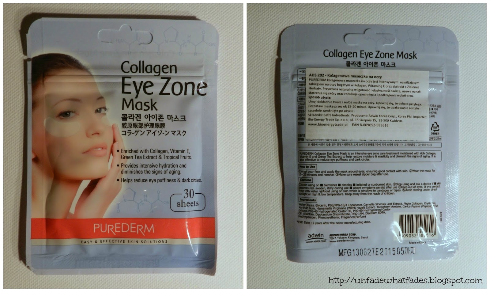 Unfade what fades Korean goodies Purederm Collagen Eye Zone Mask review