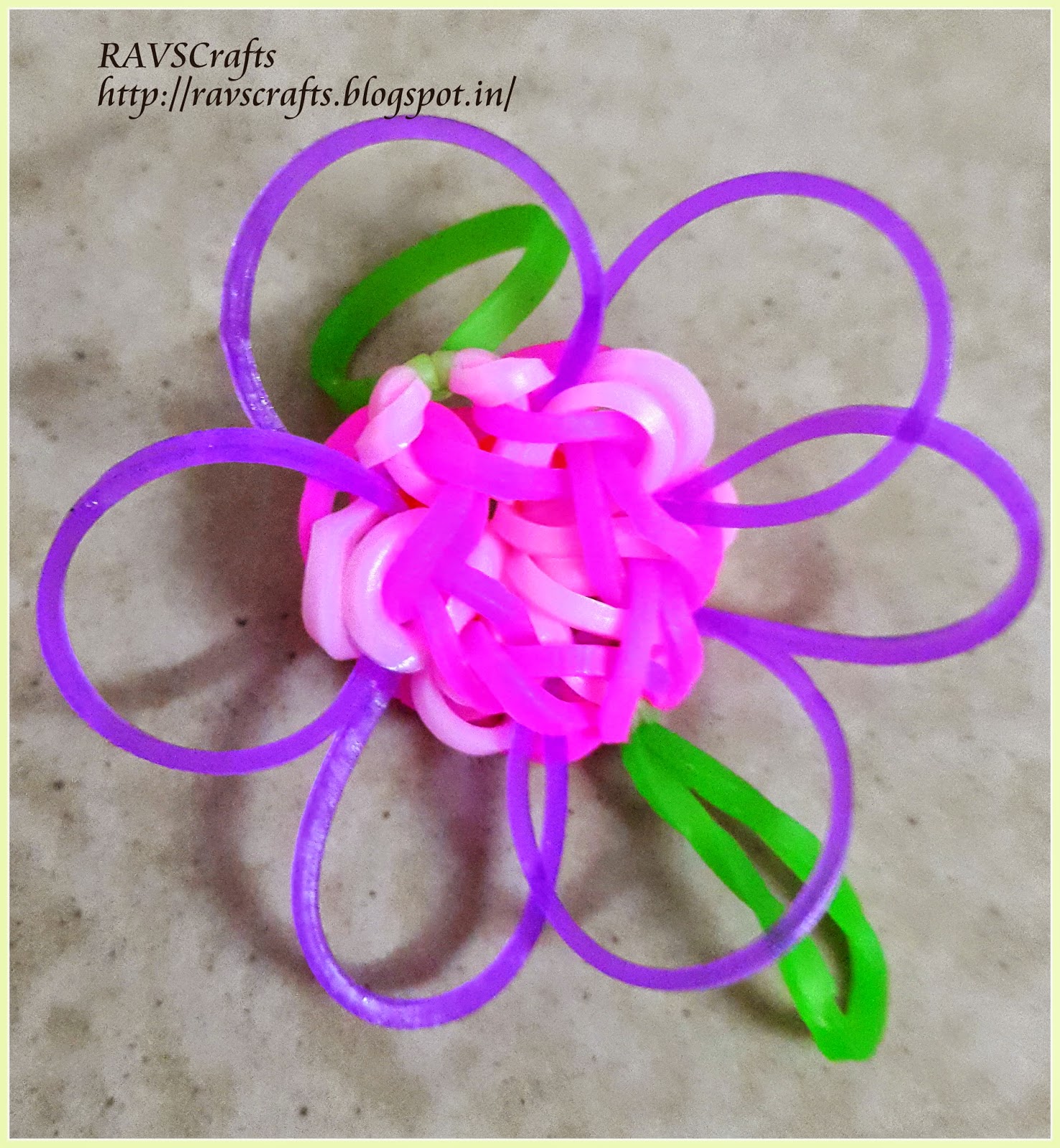 RAVSCrafts Flower Loom Bracelet