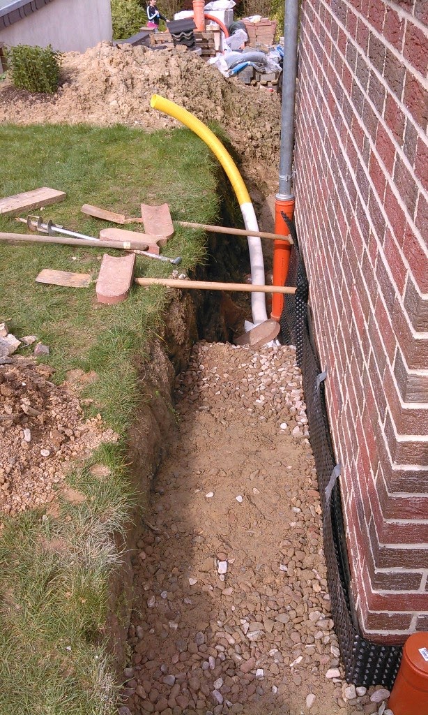 Projekt Eigenheim Doppelgarage Drainage