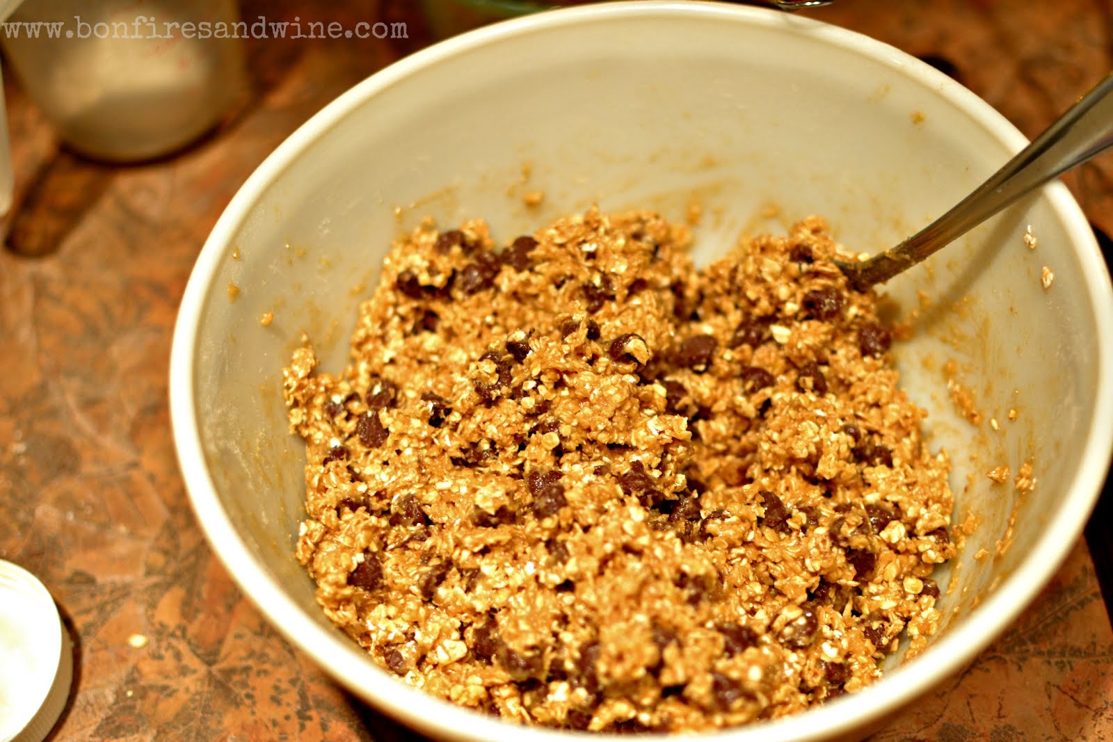 Bonfires and Wine Low Fat Chocolate Chip Oatmeal Cookies