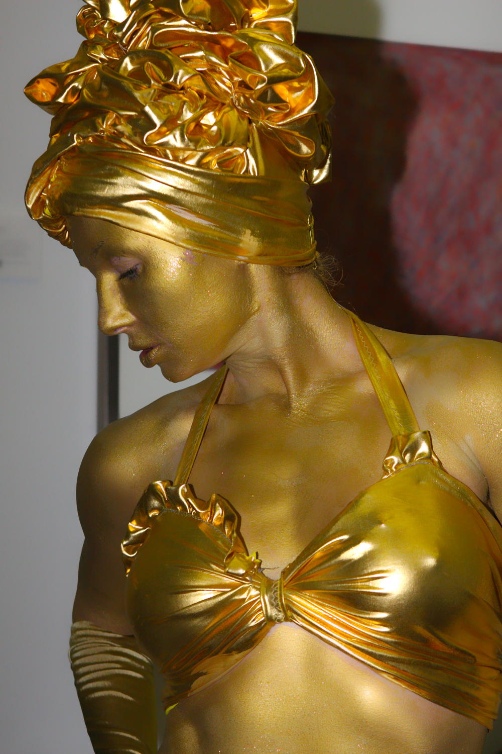 Golden Bodypainting Bodyartist Bodypainter Eva Rinaldi Human Statue Bodyart located in Sydney