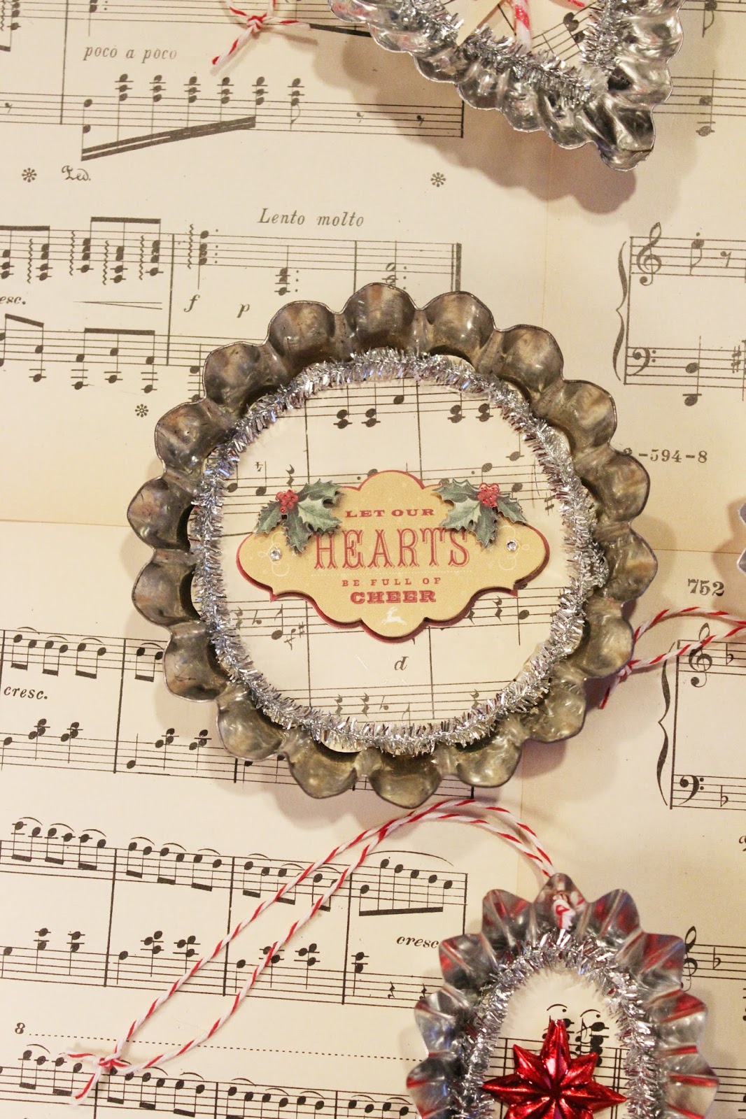 Happy At Home Tart Tin Ornaments