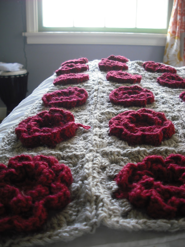 Purple Chair Crochet Bed of Roses Blanket... *Still* a Work in Progress